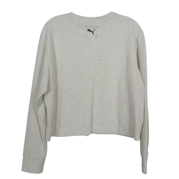 PUMA‎ Women's Crewneck Gray Black Sweatshirt XL Long Sleeve Pullover Athletic - Picture 2 of 11
